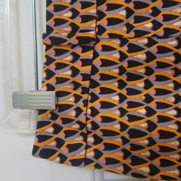 MOSSIMO Pencil Skirt Black Brown Gray Orange Pink Art Deco - Picture 8 of 12